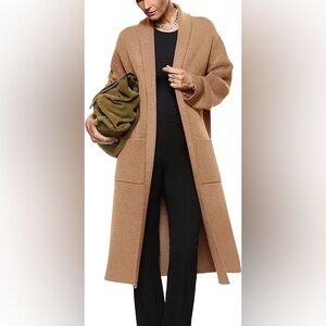 Camel Sweater Coat Sz M